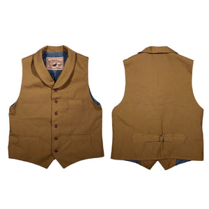 OPSTK Size 38 [M] #133 12oz Ochre Duck Canvas Waistcoat TYPE D