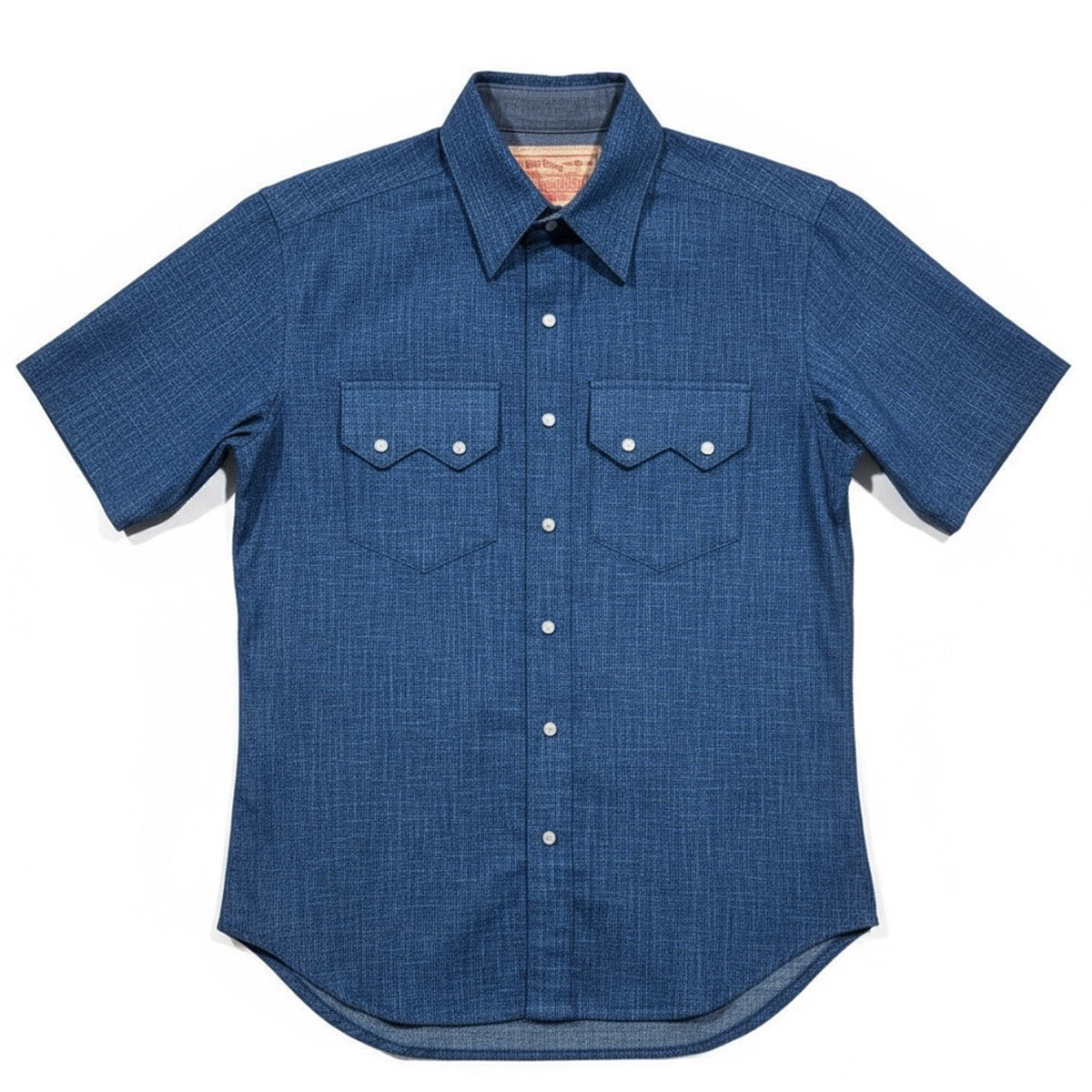 #1330 6oz Japanese Cross Hatch Blue Saw Tooth Work Shirt (OPSTK)