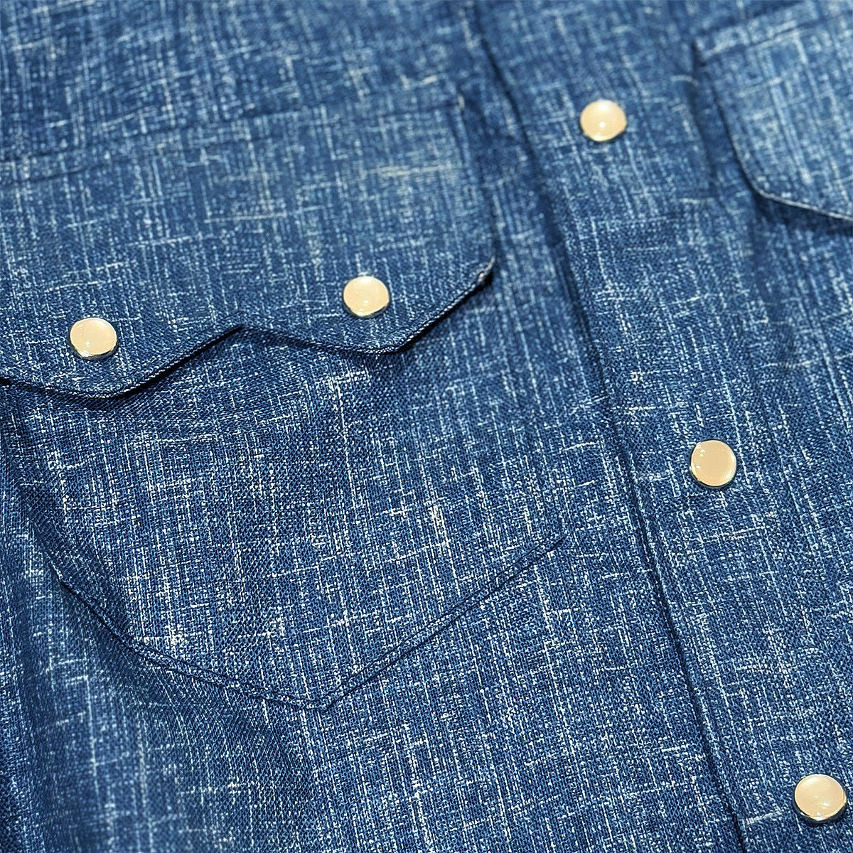 #1330 6oz Japanese Cross Hatch Blue Saw Tooth Work Shirt (OPSTK)