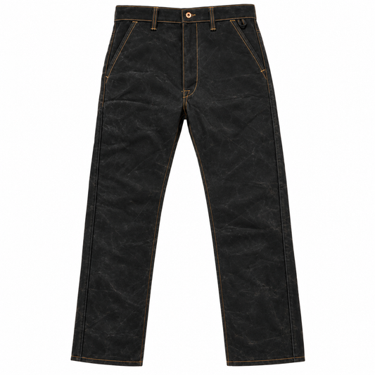 #3006 18oz WAX Duck Canvas Black Fieldhand Chino "Regular Fit" 905