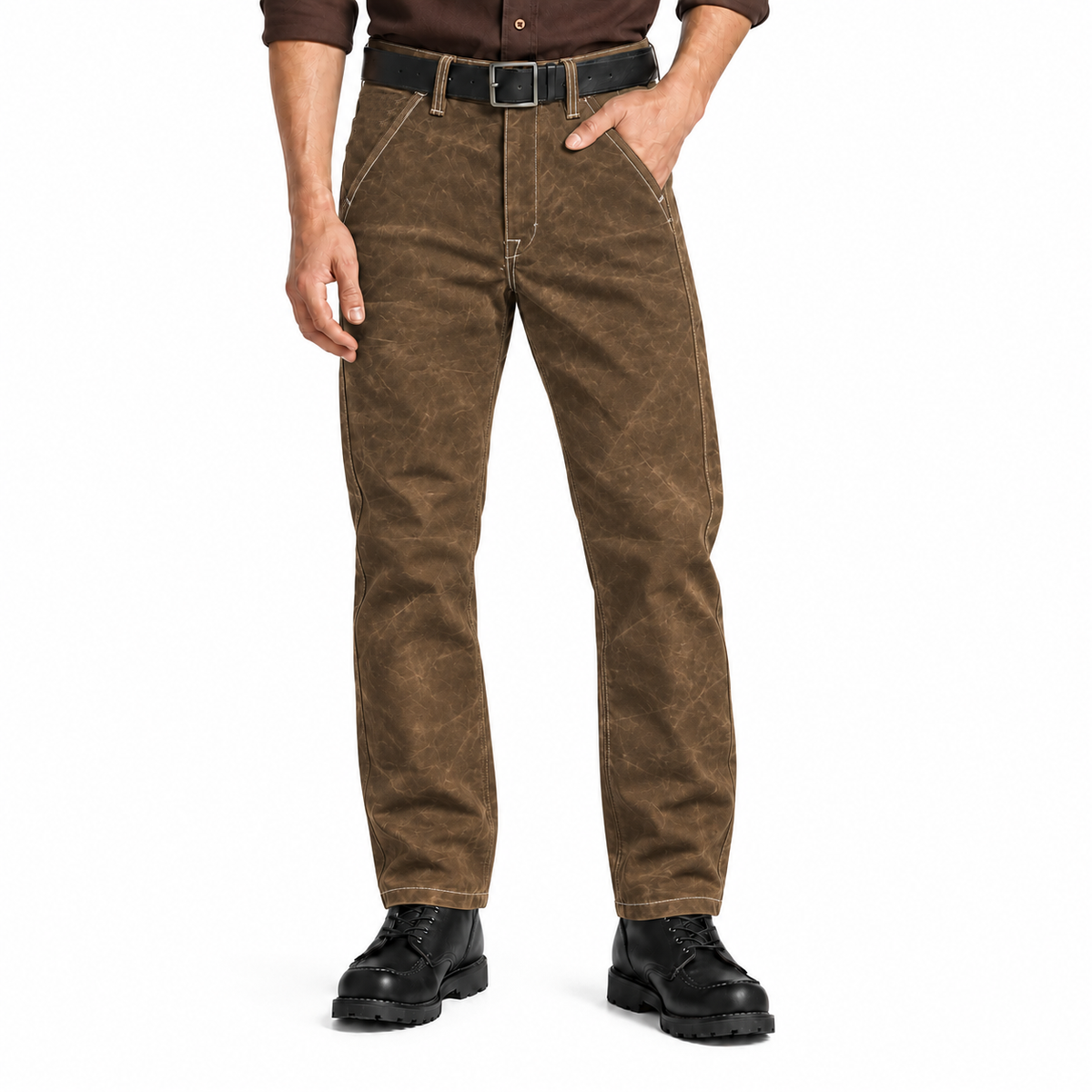 #3006 18oz WAX Duck Canvas Nutmeg Brown Fieldhand Chino