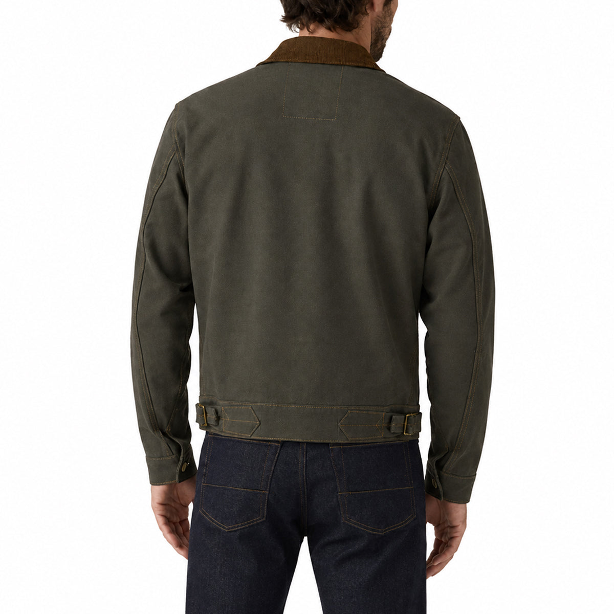 OPSTK #133 12oz Moss Green Duck Canvas 1930's Modify Cossack Jacket "Slim Fit"