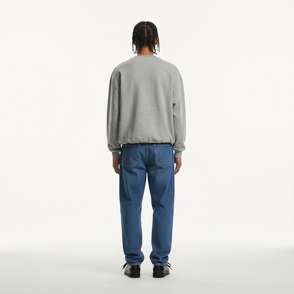 14oz / 470GSM Heavy Weight CREW - 100% ORGANIC Cotton HEATHER GREY French Terry