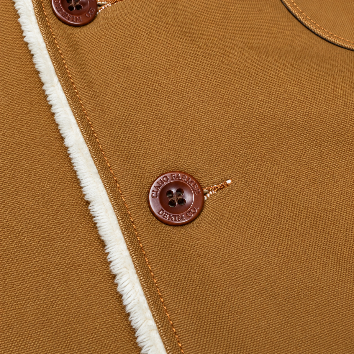 [OPSTK] #133 12oz Ochre Brown Duck Canvas Modify Pea Coat Lined