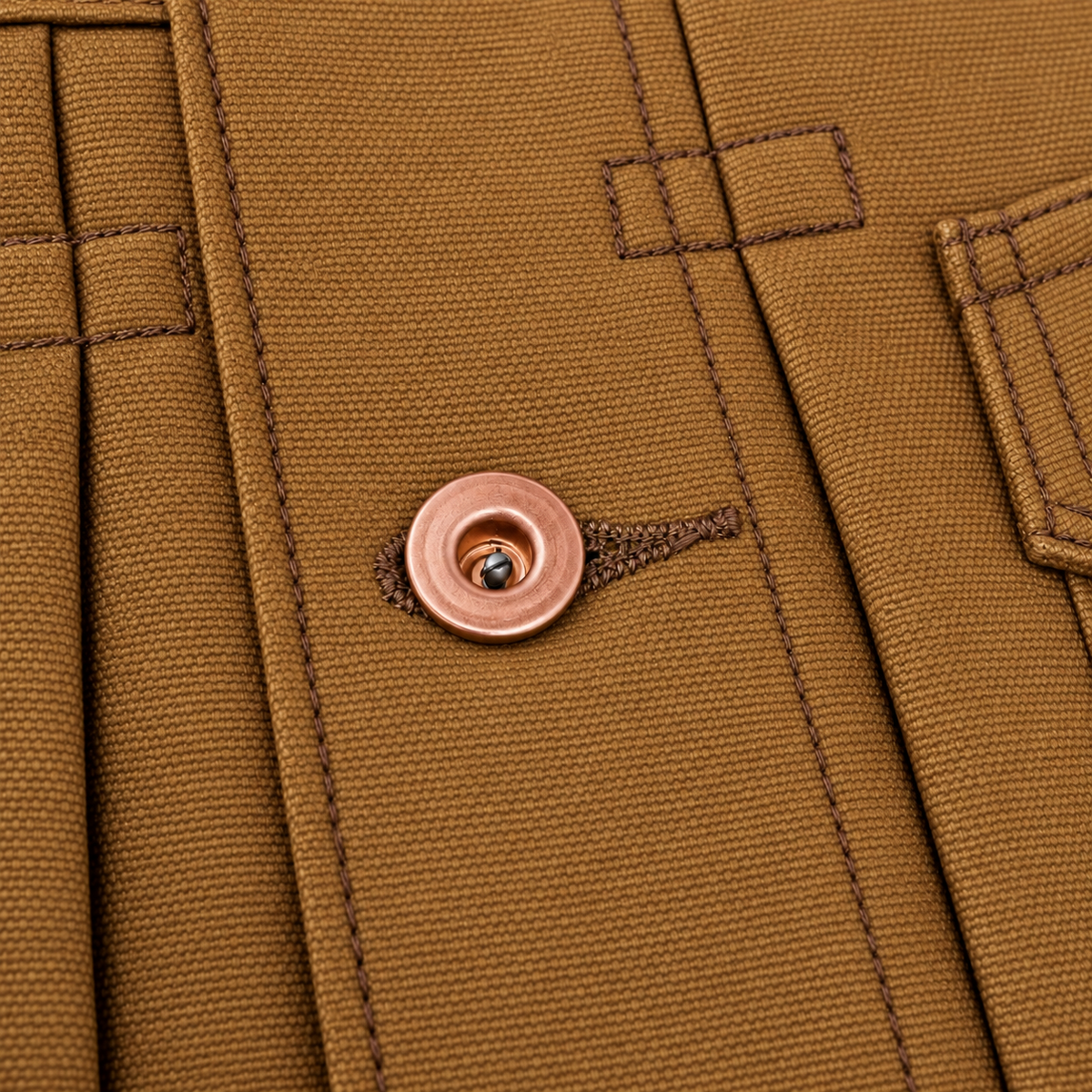 (OPSTK) #133 12oz Ochre Brown Duck Canvas Fieldhand Jacket "Regular Fit"