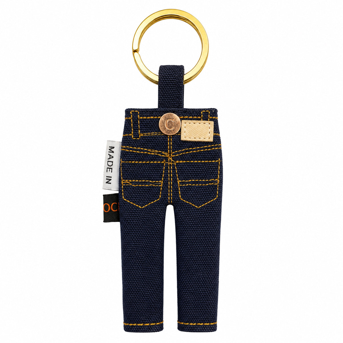 #133 Duck Canvas Navy Tiny Jean Keychain
