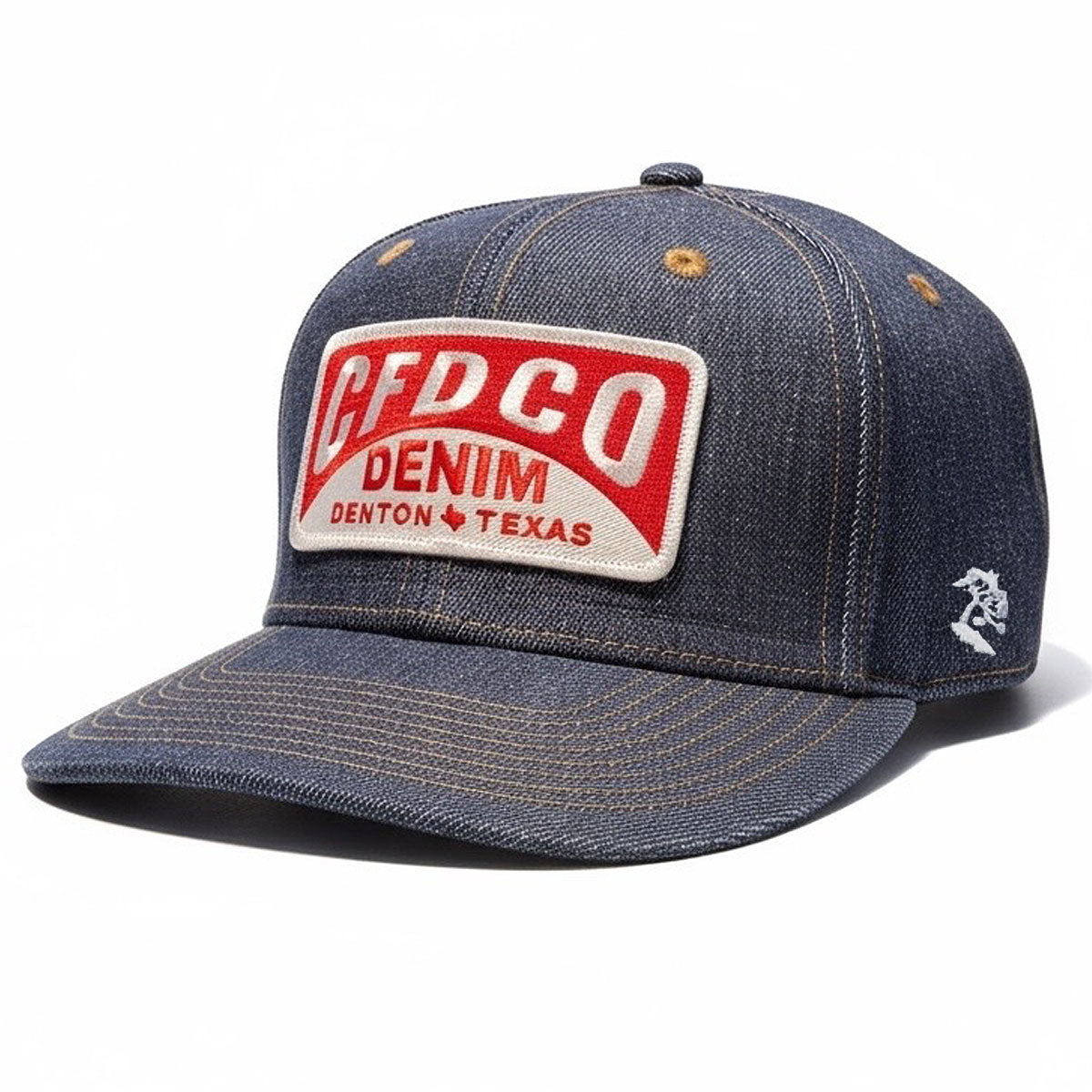 14oz Cone Mills Denim Snapback HAT CFDCo Garage Patch