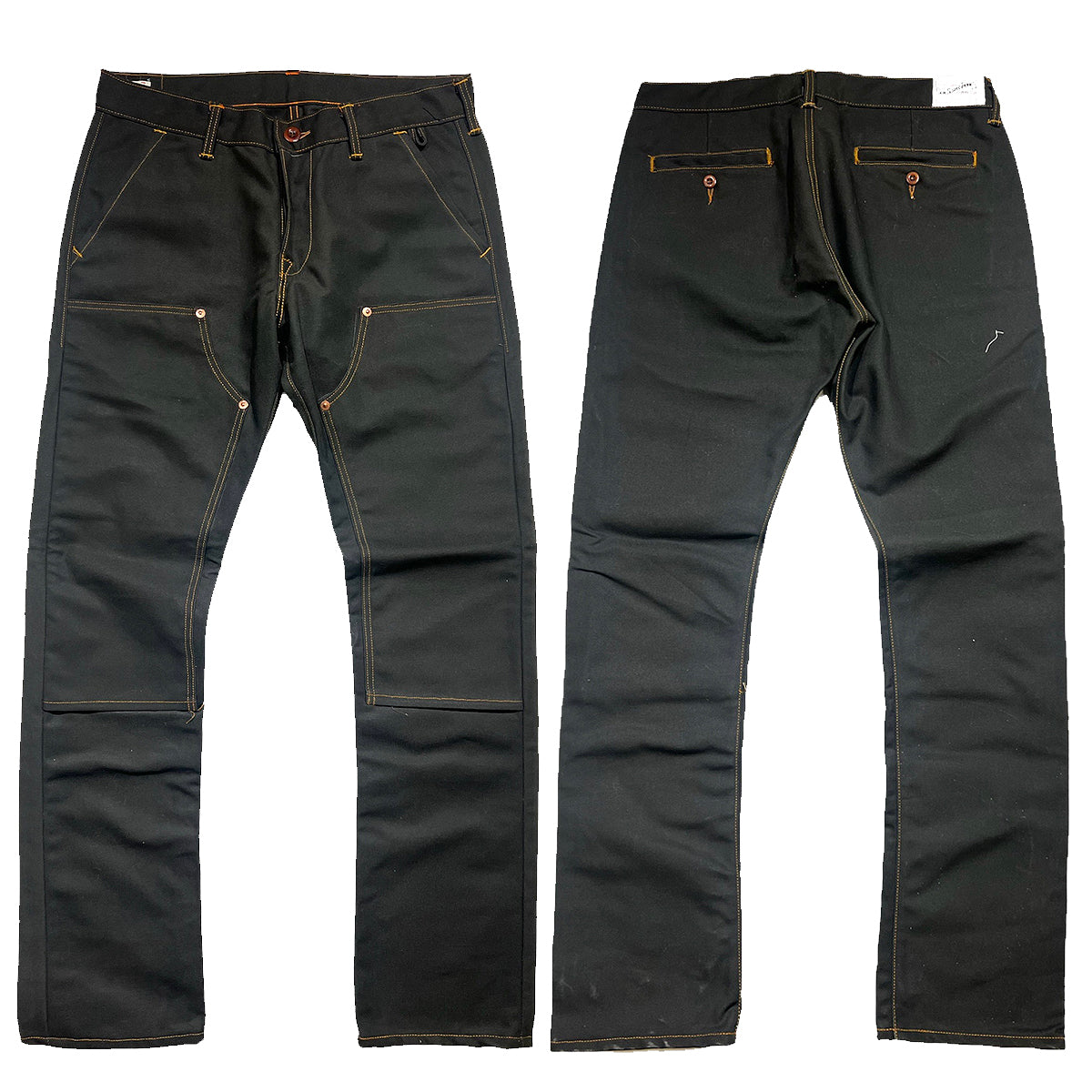 OPSTK 35W 35L 901 Slim Fit - #133 12oz OLIVE Duck Canvas Chino Double Knee