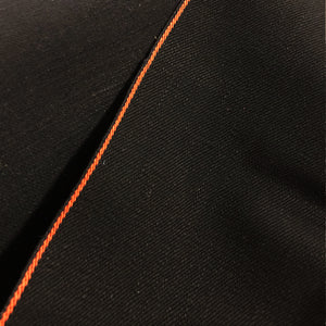13oz JPN Black on Black "HARLEY" Orange Selvage Denim