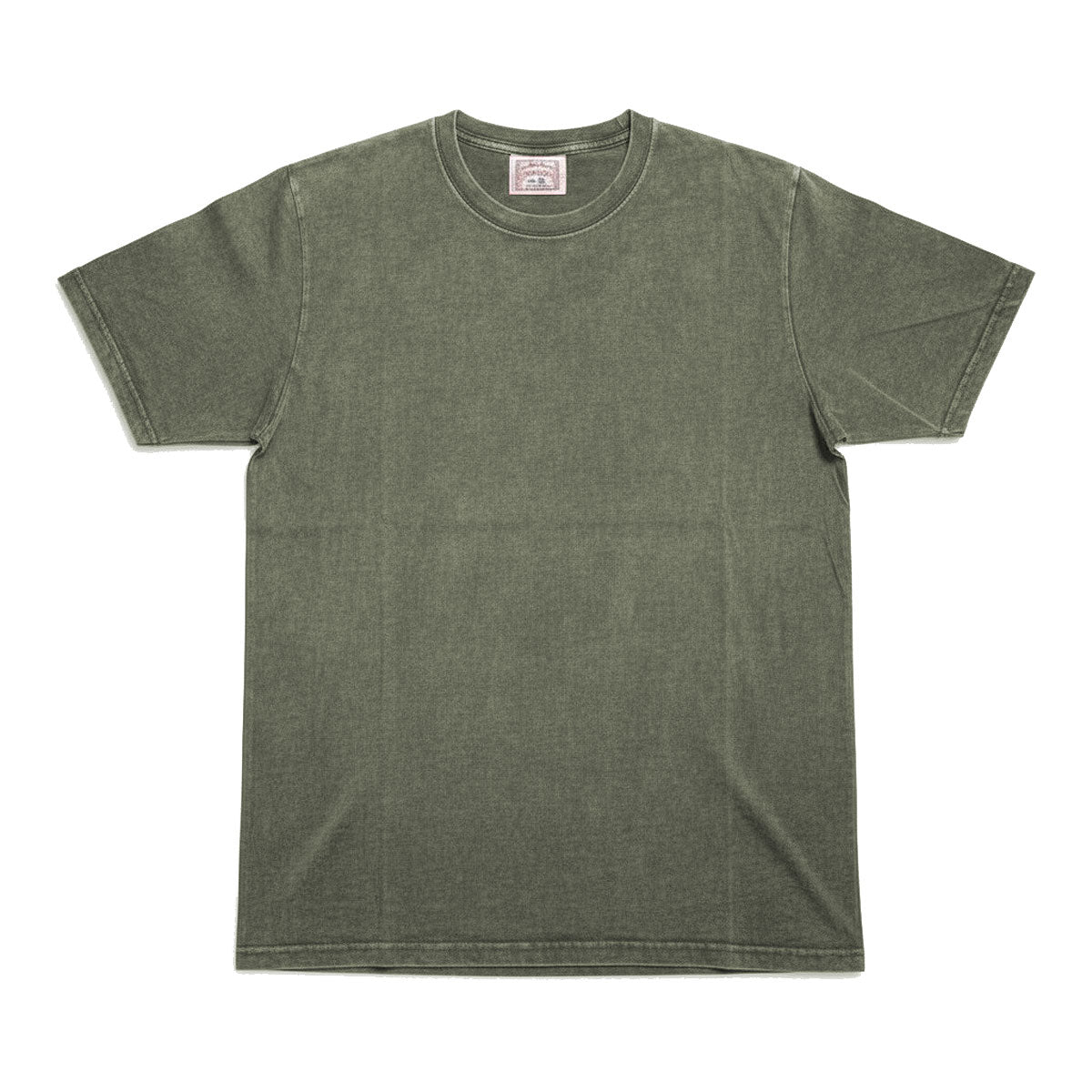 8.4oz TEXAS MADE "HEAVY ORGANIC" Crew Neck Vintage Moss Green " Sun Bleached"
