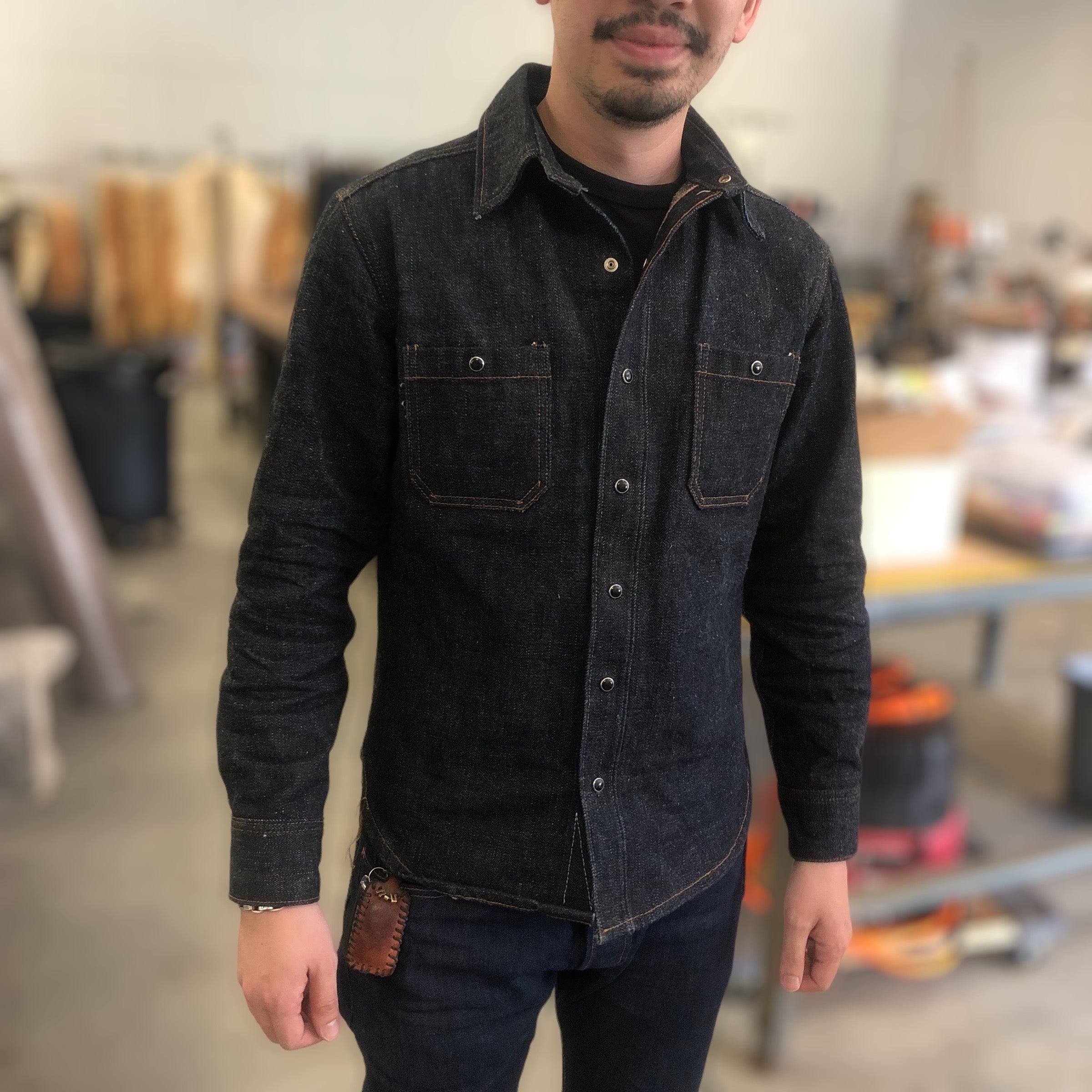 16oz Japanese INDIGO 'Secret Denim 0505" SELVAGE WORKSHIRT