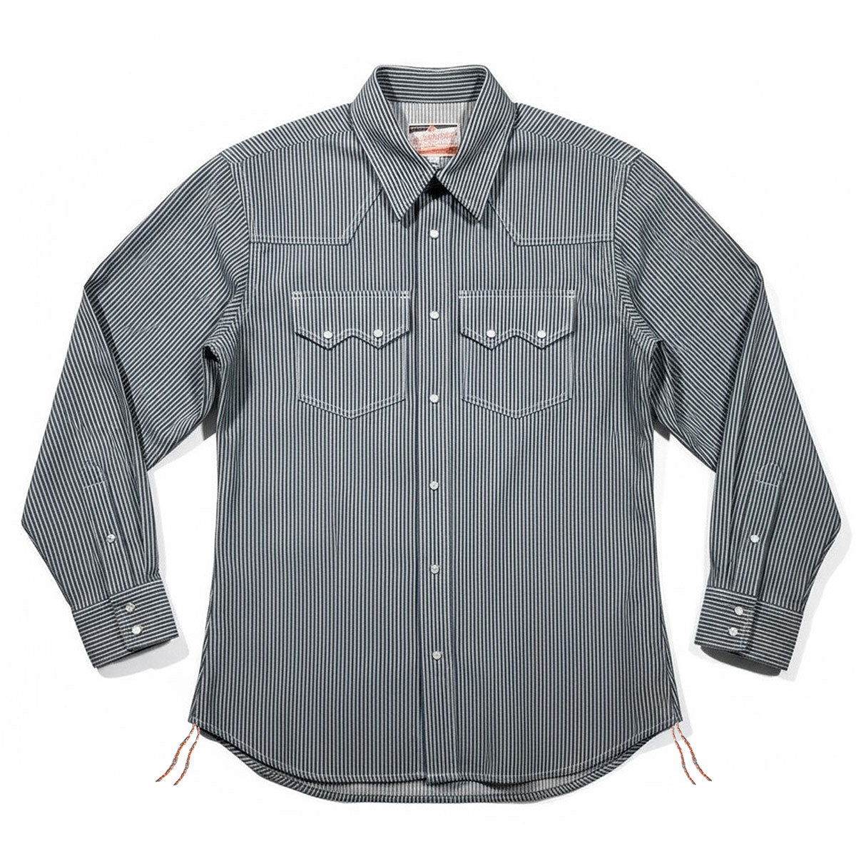 #HIC 10oz MV Mills Hickory Stripe Saw Tooth Work Shirt Long Sleeve (OPSTK)