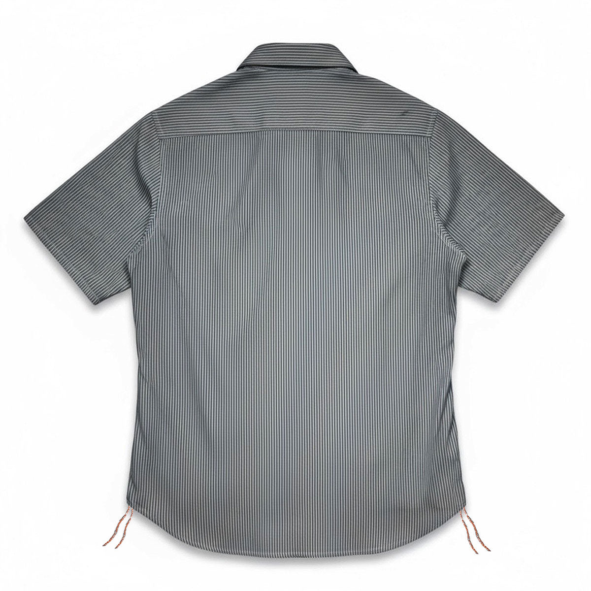#HIC 10oz MV Mills Hickory Stripe Saw Tooth Work Shirt Short Sleeve