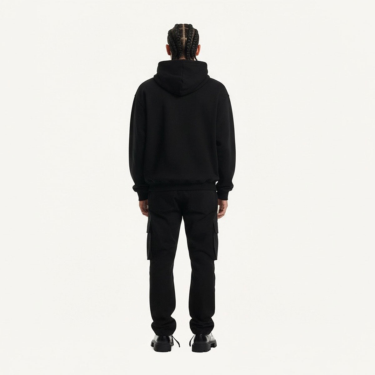 26oz / 870GSM Ultra Heavy Weigh Hoodie - 100% ORGANIC Cotton Black French Terry