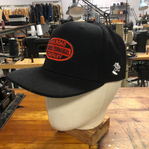 18oz Duck Canvas Black Vintage HAT Patch 60s "Illinois Terminal Railroad" Patch