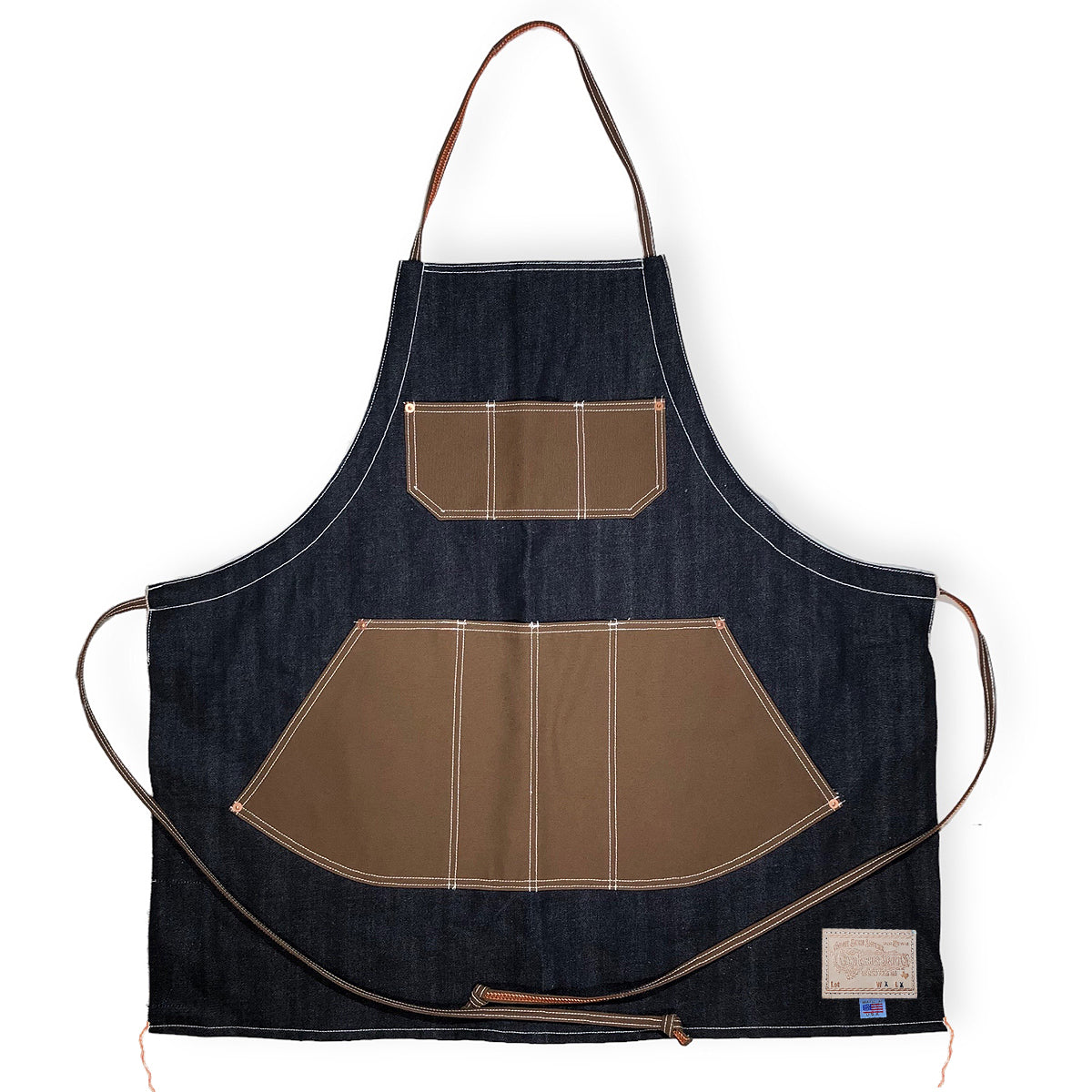 #LIN 13.5oz Cotton/Linen Japanese Selvage Denim Apron [ LIMITED QUANTITY ]