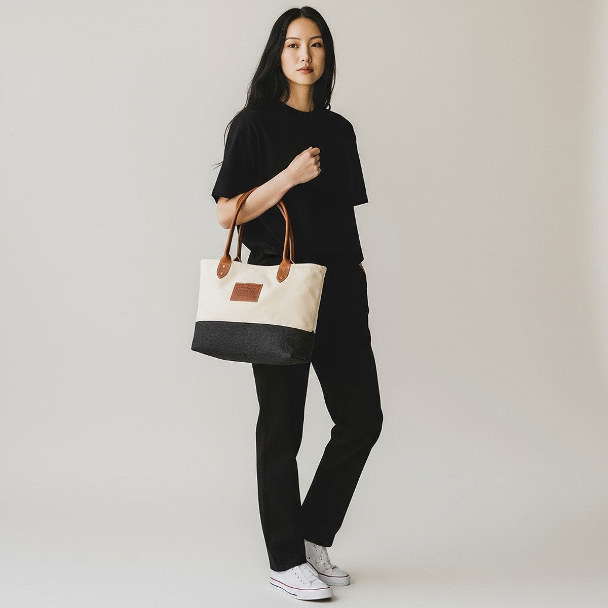 The Medium Farm Canvas/Denim Tote Bag