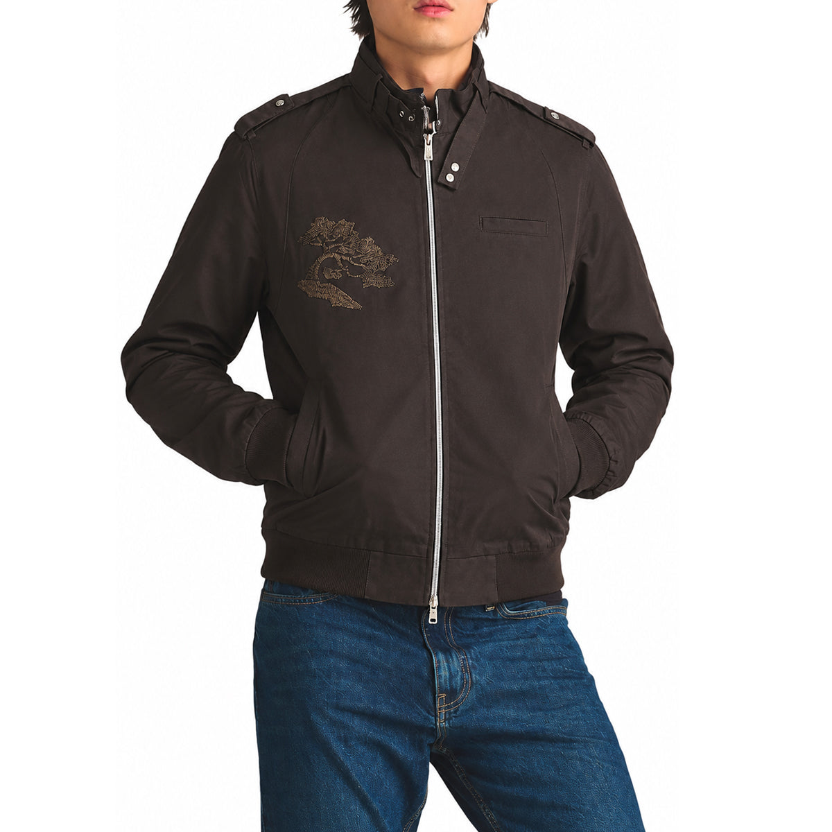 10oz Japanese Supima Cotton MO Jacket Brown [Slim Fit]
