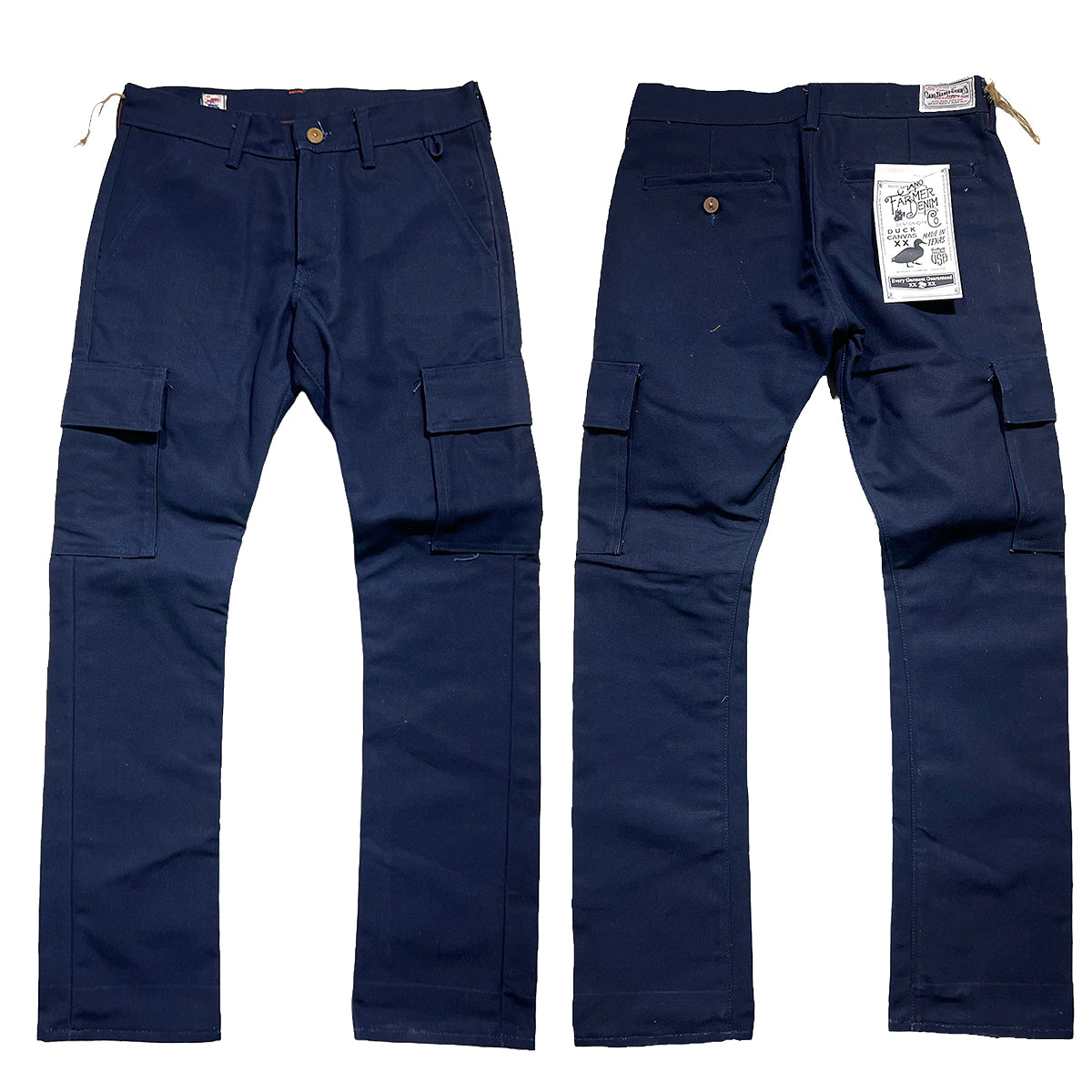 OPSTK 30W 32L 901 Slim Fit - #133 12oz Duck Canvas Navy CHINO "CARGOS" Version