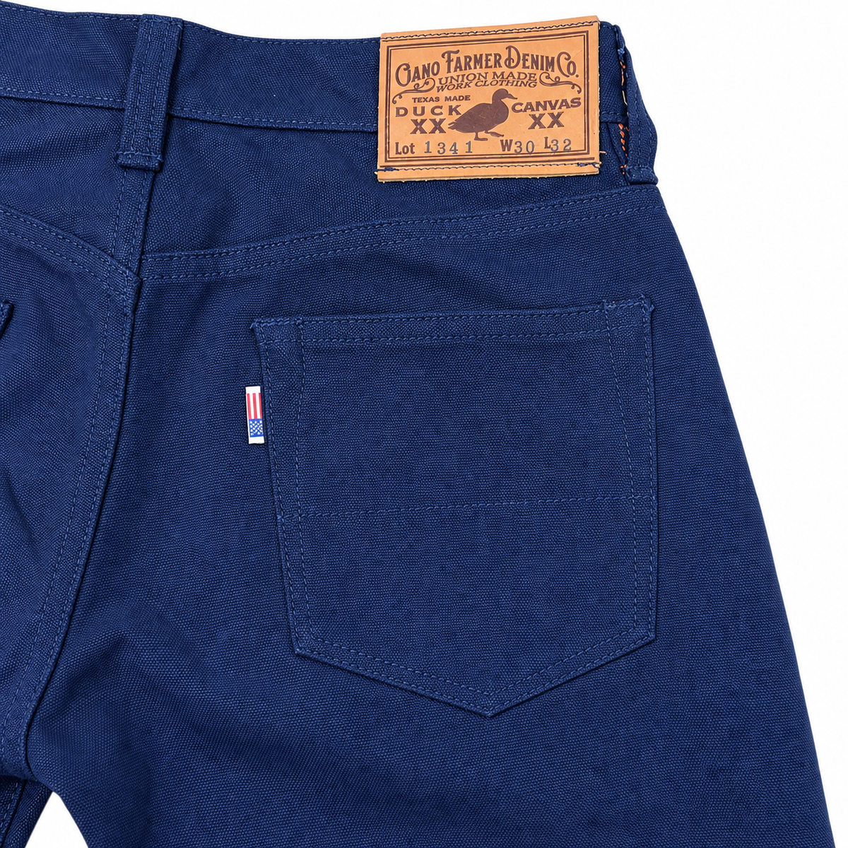 [OPSTK] #134SEL 18oz Duck Canvas Navy Vintage Selvedge 5 Pocket Model "Slim Fit" 901
