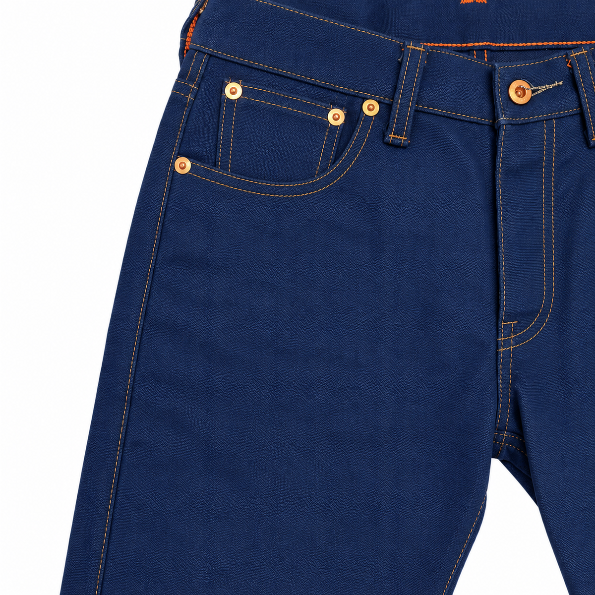 [OPSTK] #134SEL 18oz Duck Canvas Navy Vintage Selvedge 5 Pocket Model "Regular Fit" 905