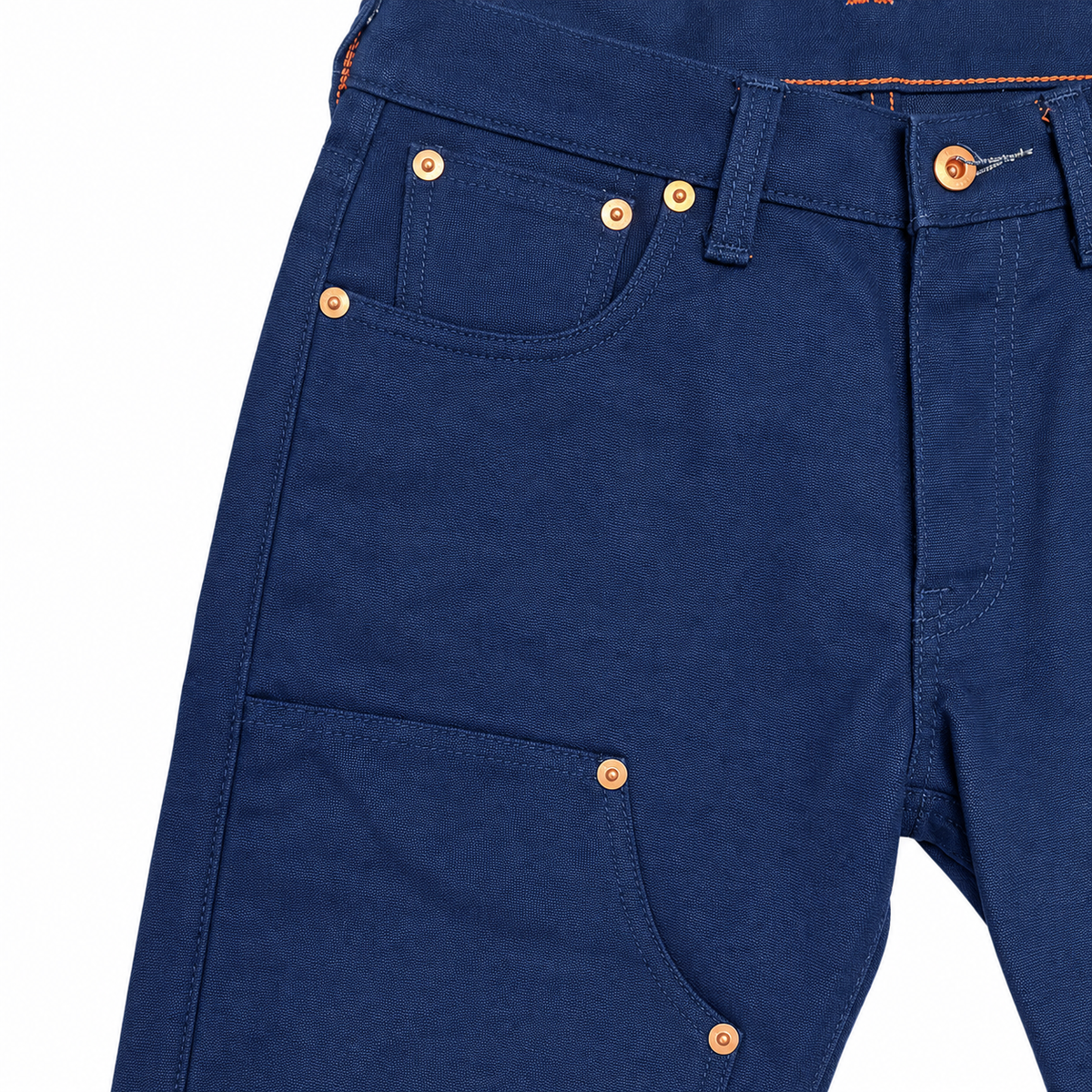 [OPSTK] #134SEL 18oz Duck Canvas Navy Vintage Selvedge 5 Pocket Model "Slim Fit" 901