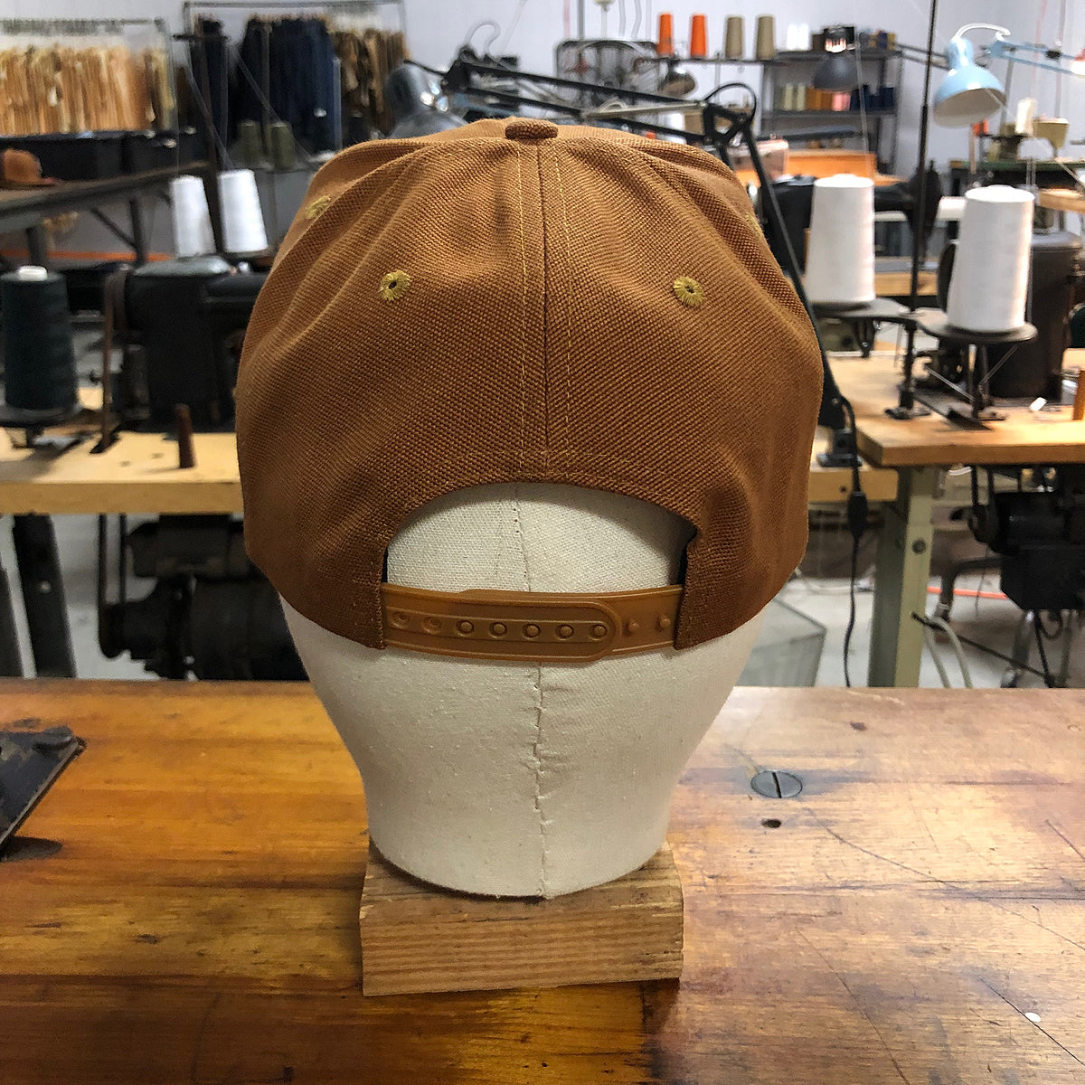 18oz USA Duck Canvas Snapback HAT Blank "OCHRE"