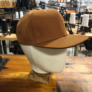 18oz USA Duck Canvas Snapback HAT Blank "OCHRE"