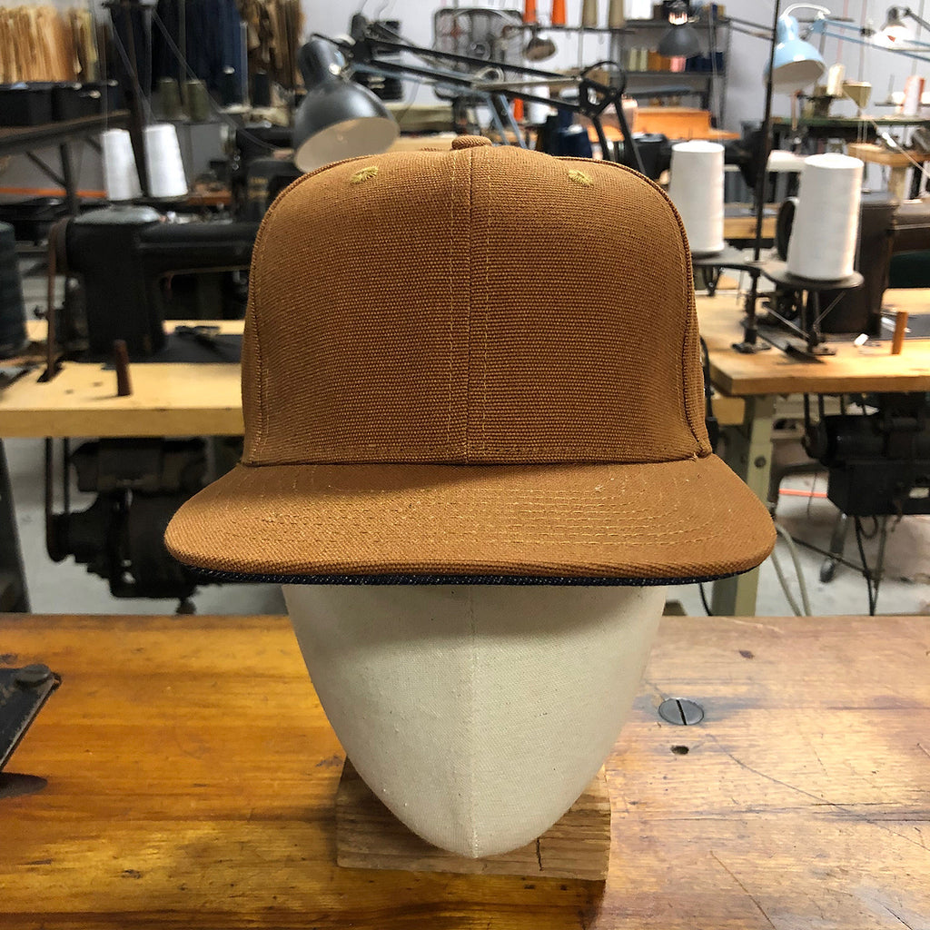 18oz USA Duck Canvas Snapback HAT Blank "OCHRE"