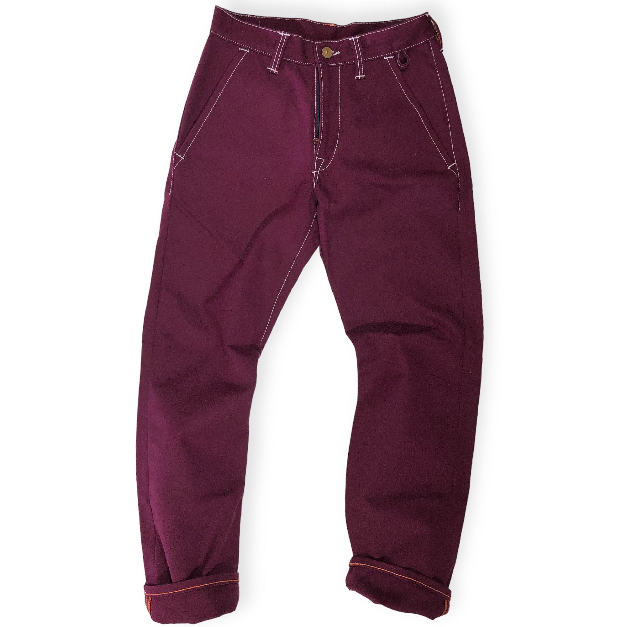 OPSTK 30W 33L 905 Regular Fit - #134 18oz Maroon Duck Canvas Chino