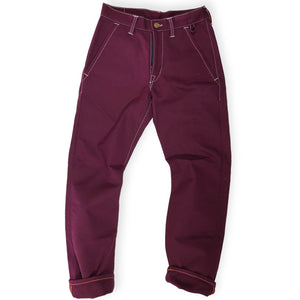 OPSTK 30W 33L 905 Regular Fit - #134 18oz Maroon Duck Canvas Chino