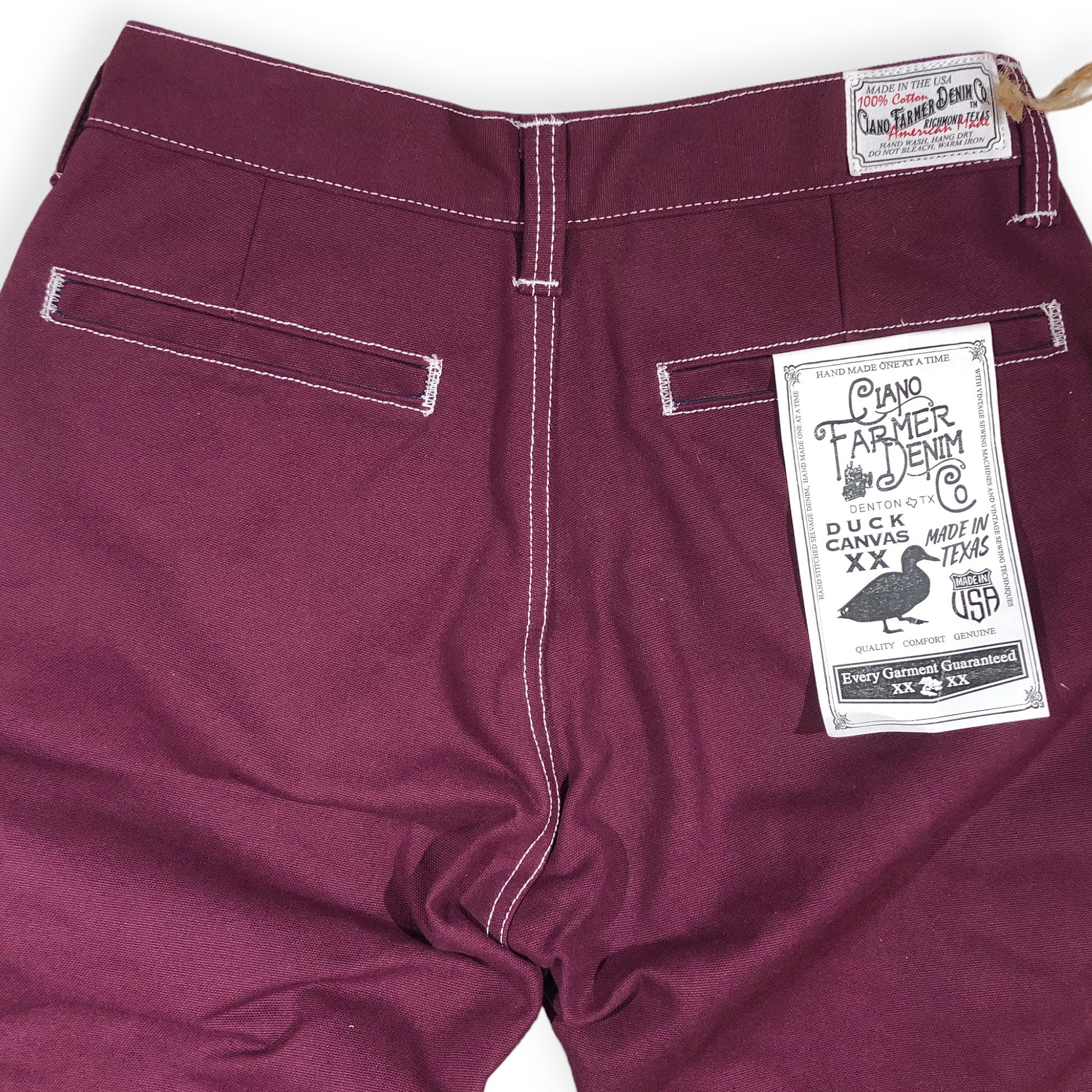 OPSTK 30W 33L 905 Regular Fit - #134 18oz Maroon Duck Canvas Chino