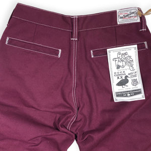 OPSTK 30W 33L 905 Regular Fit - #134 18oz Maroon Duck Canvas Chino