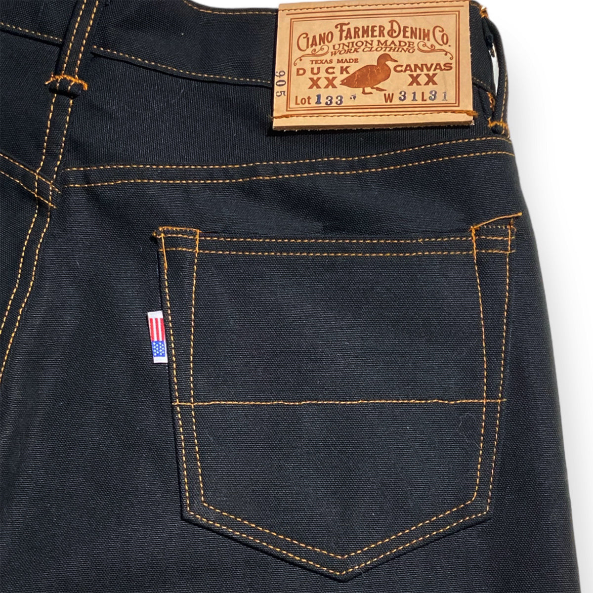 12oz Duck Canvas Black 5 POCKET Version