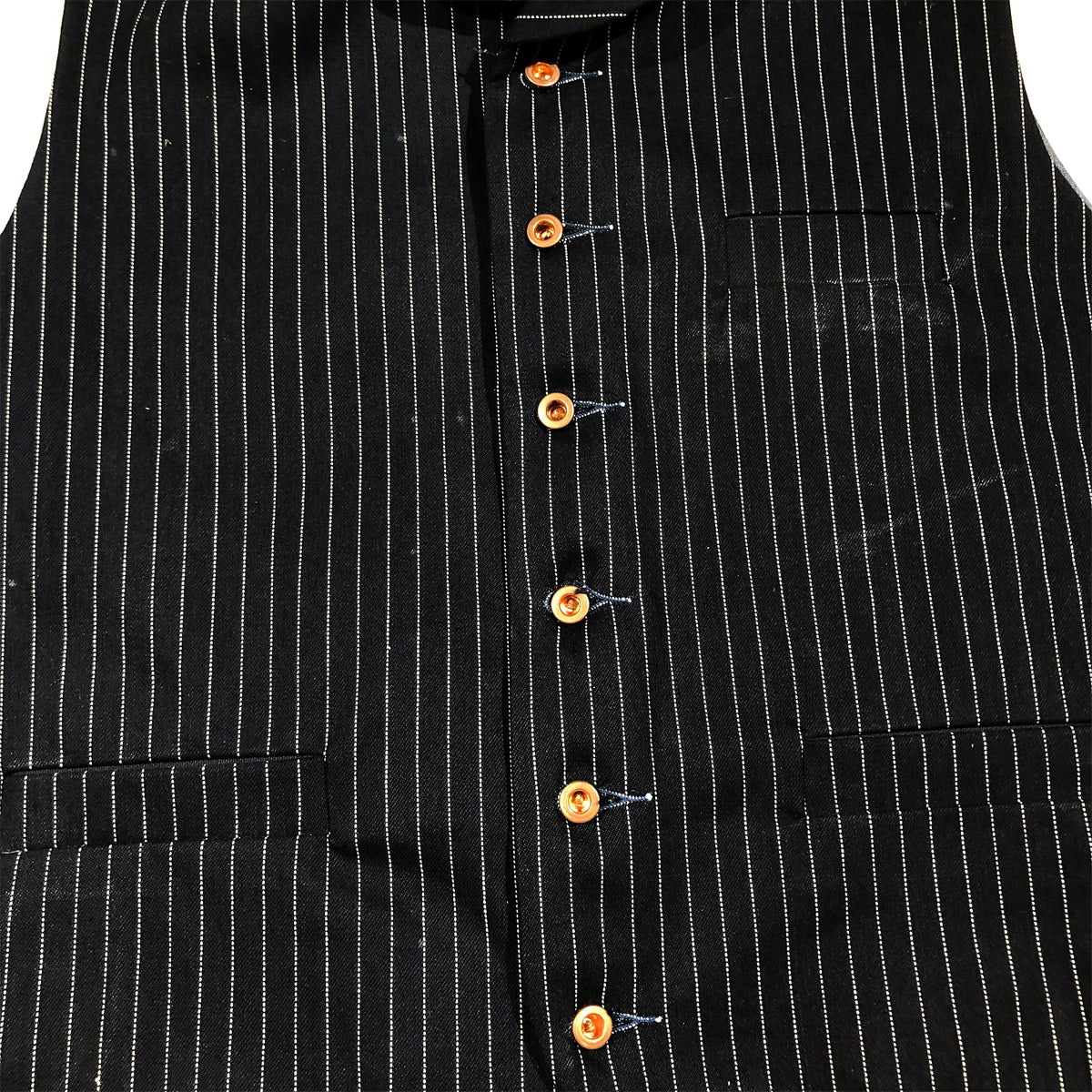 OPSTK SIZE 38 - #3192 13.5oz Japanese Indigo WABASH White Selvage Waistcoat TYPE D