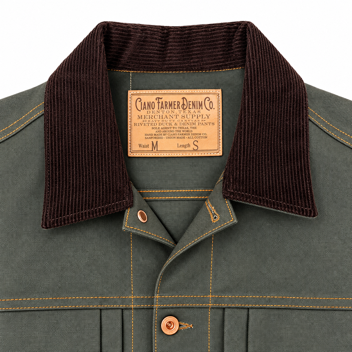 (OPSTK) #133 12oz Moss Green Duck Canvas 1953 Type II "Slim Fit"