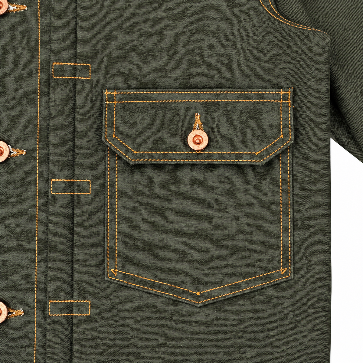 (OPSTK) #133 12oz Moss Green Duck Canvas 1953 Type II "Slim Fit"