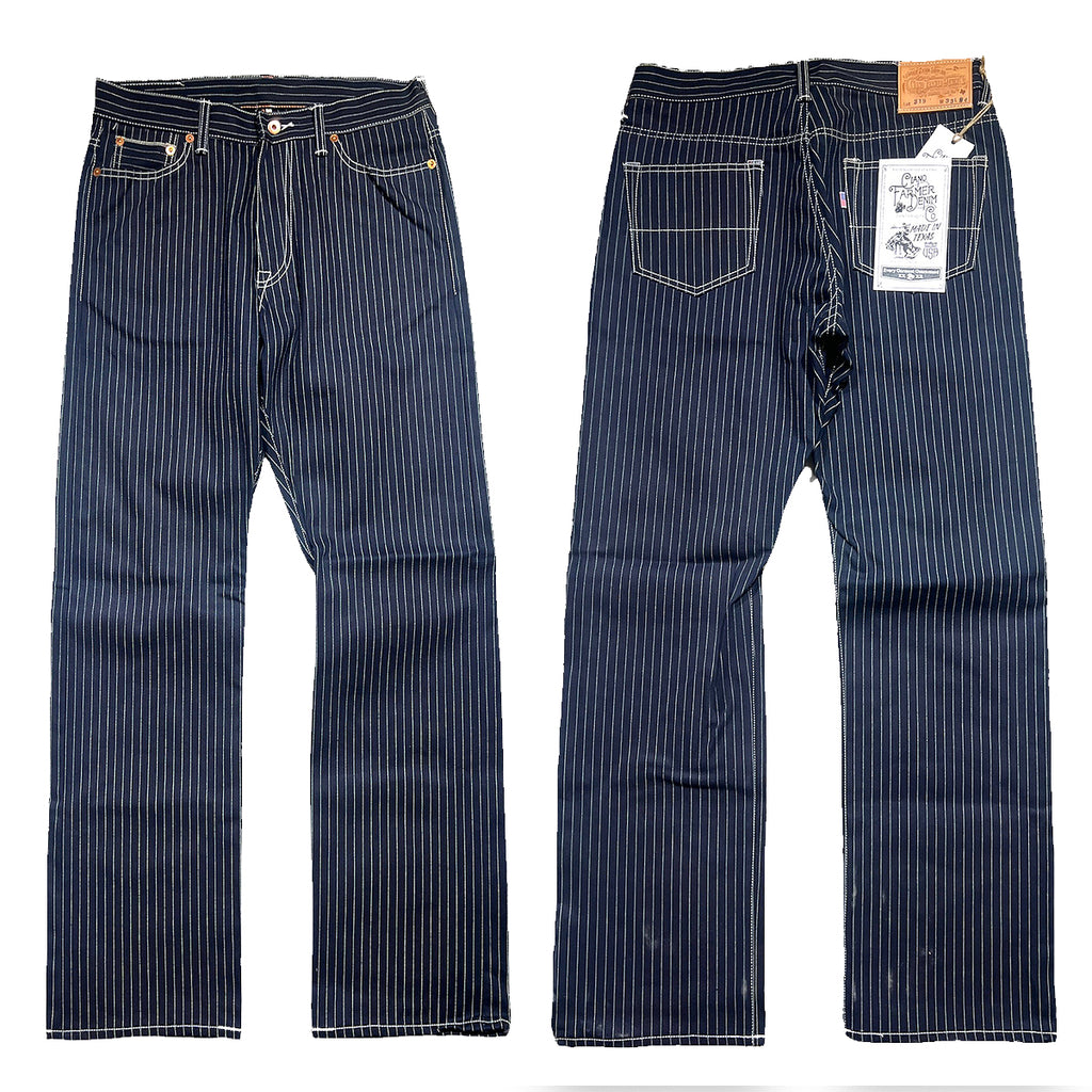 OPSTK 33W 34L 901 Slim Fit - #3192 13.5oz Japanese Indigo/Indigo WABASH Selvage  5 Pocket