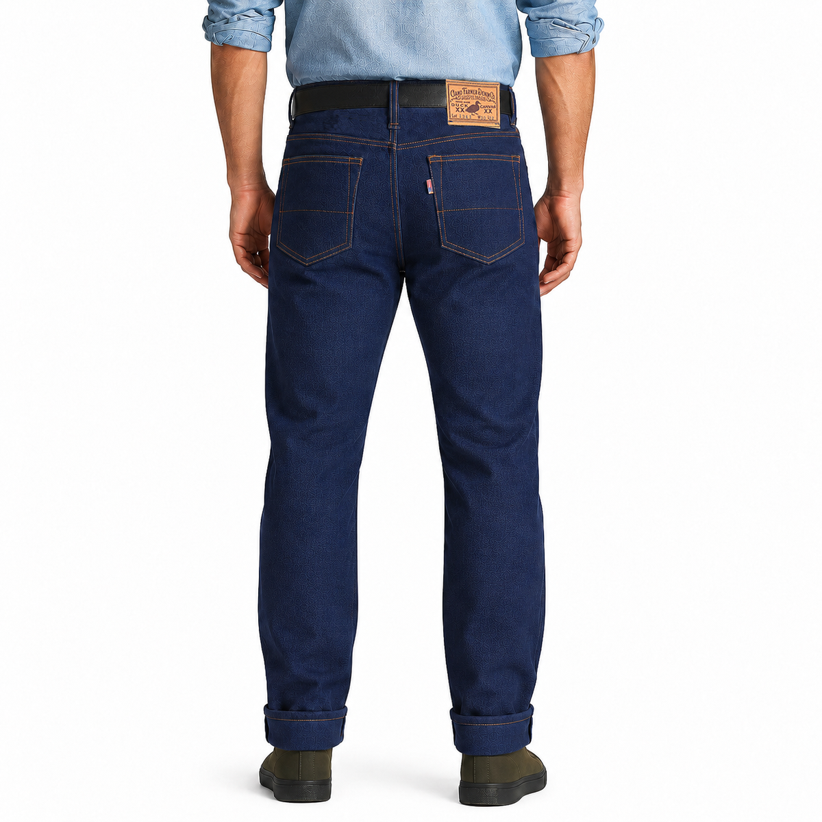 [OPSTK] #134SEL 18oz Duck Canvas Navy Vintage Selvedge 5 Pocket Model "Regular Fit" 905