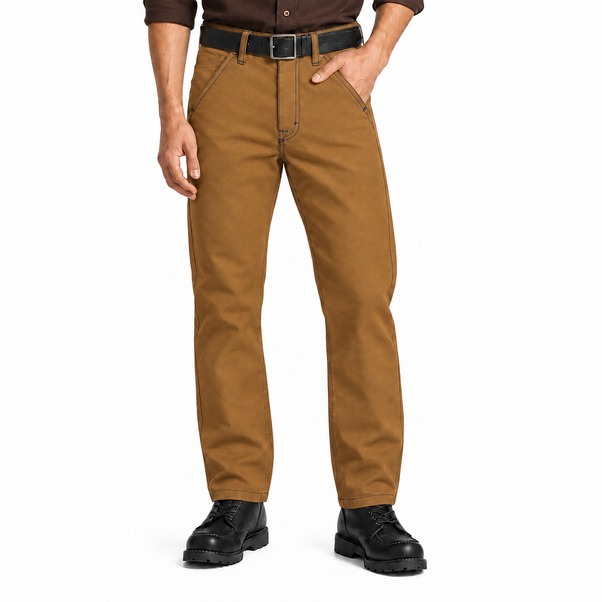 [OPSTK] #133 12oz Duck Canvas Field Hand Chino Back Patch Pockets "Regular Fit 905"