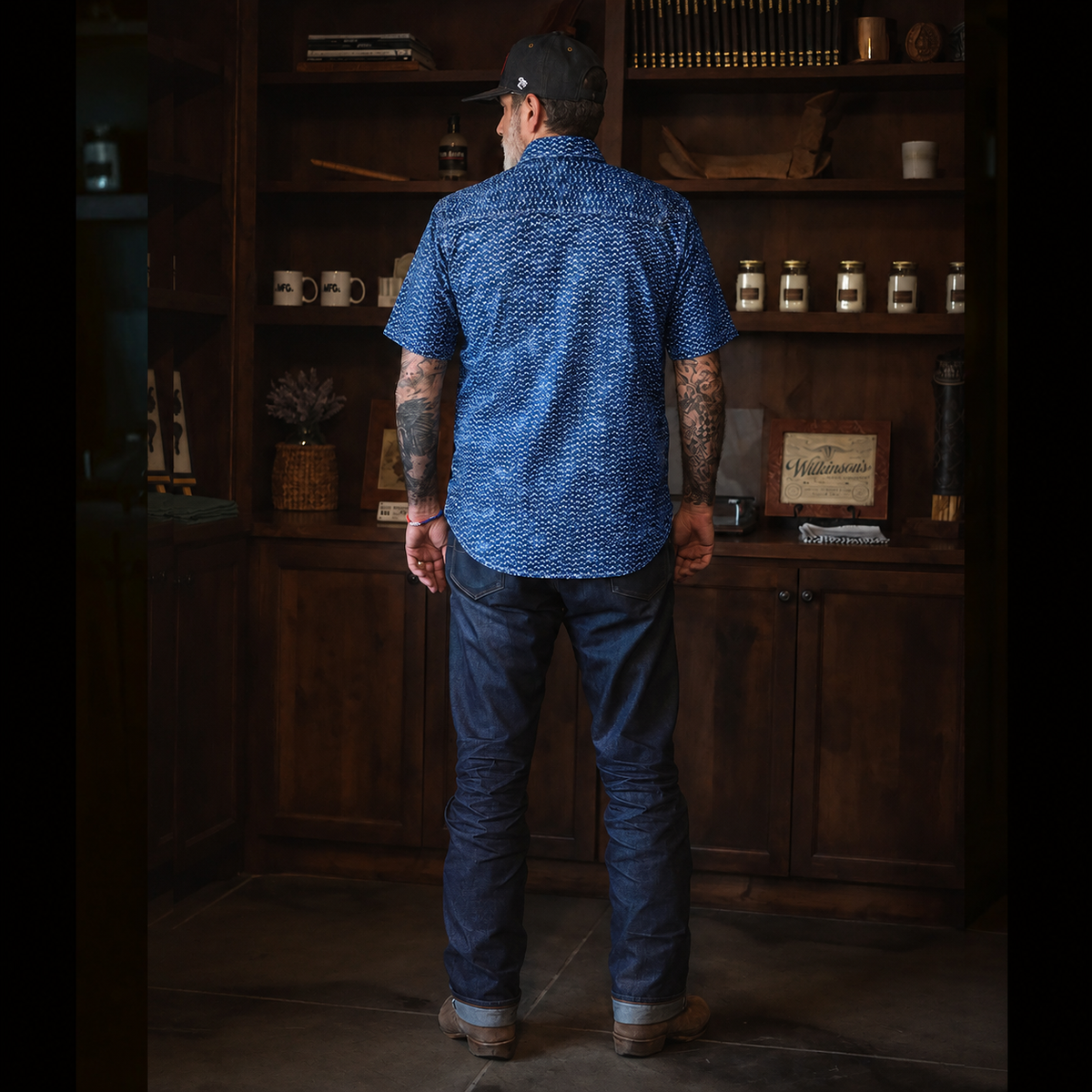 (OPSTK) #1333 6oz Japanese Speckled Indigo Saw Tooth Work Shirt