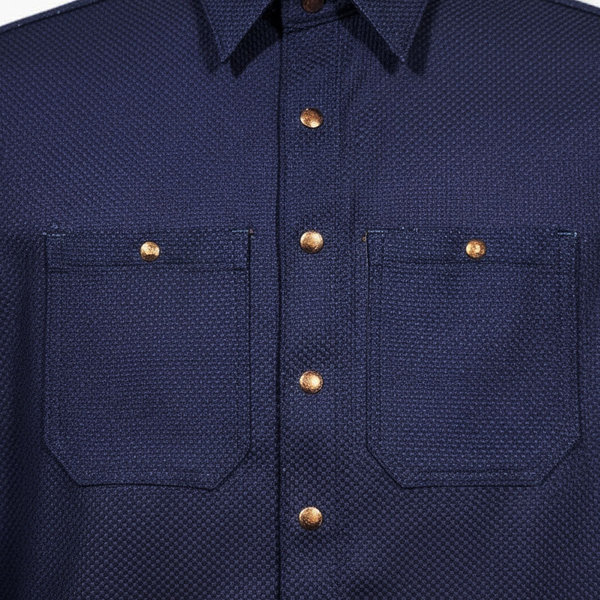 #SA 14oz Japanese Sashiko-Indigo Work Shirt (OPSTK)