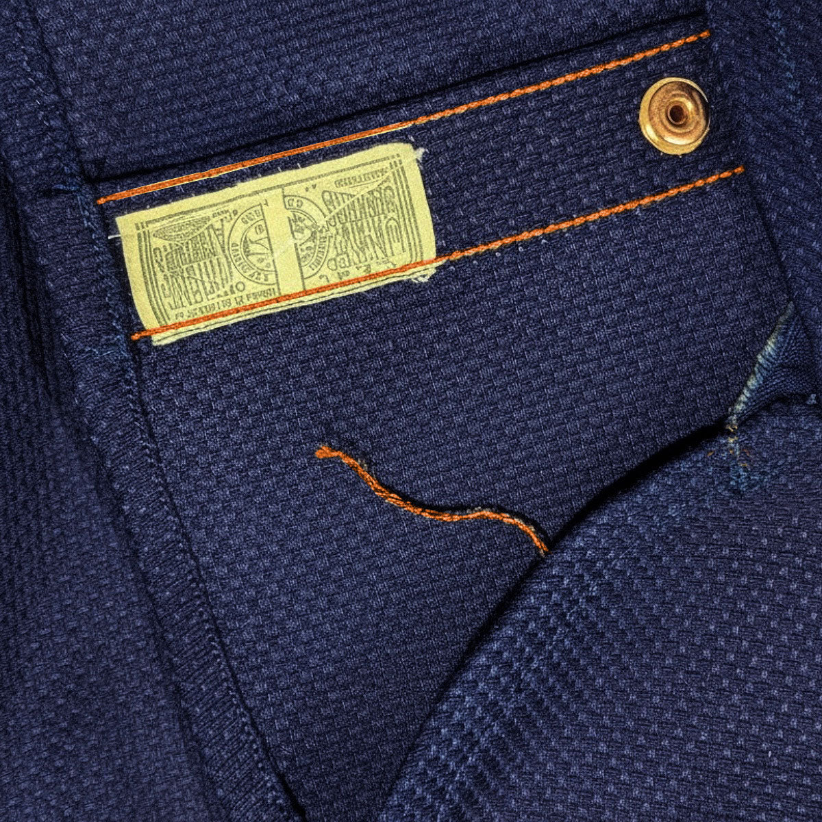 #SA 14oz Japanese Sashiko-Indigo Work Shirt (OPSTK)