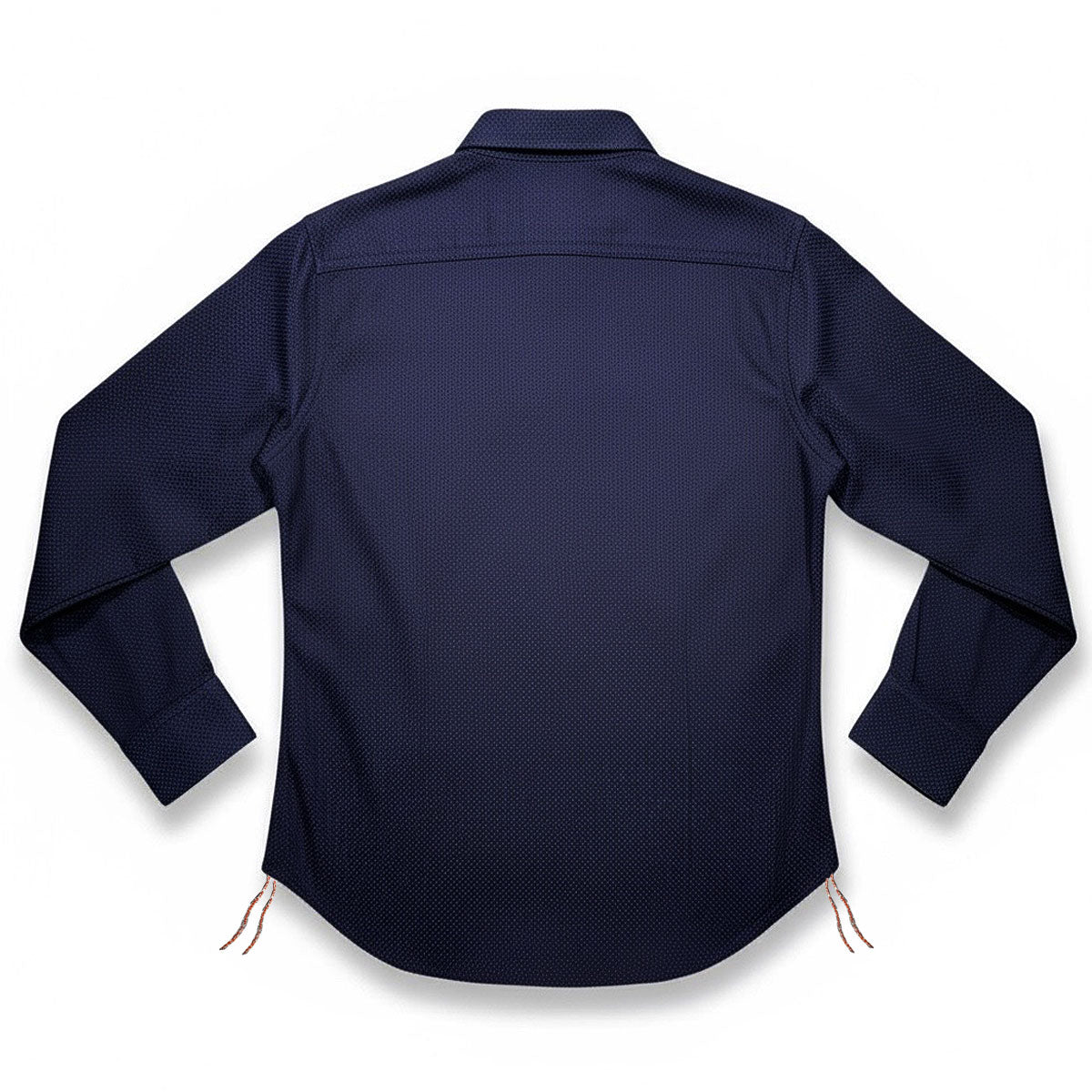 Navy blue shirt on a white background