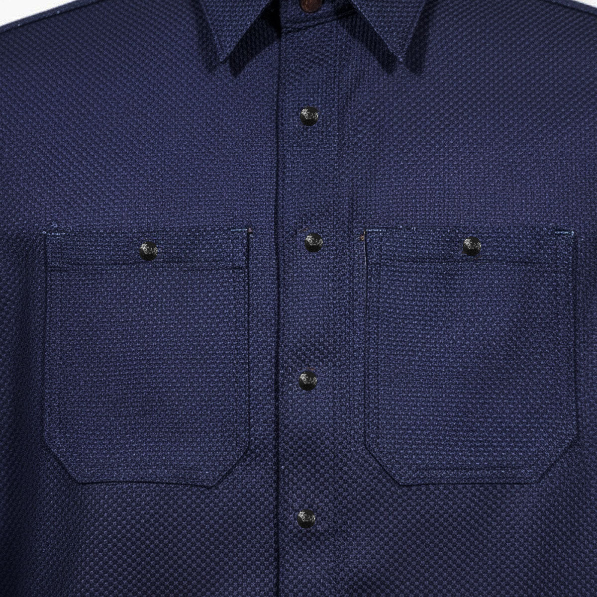 #SA 14oz Japanese Sashiko-Indigo Work Shirt (OPSTK)