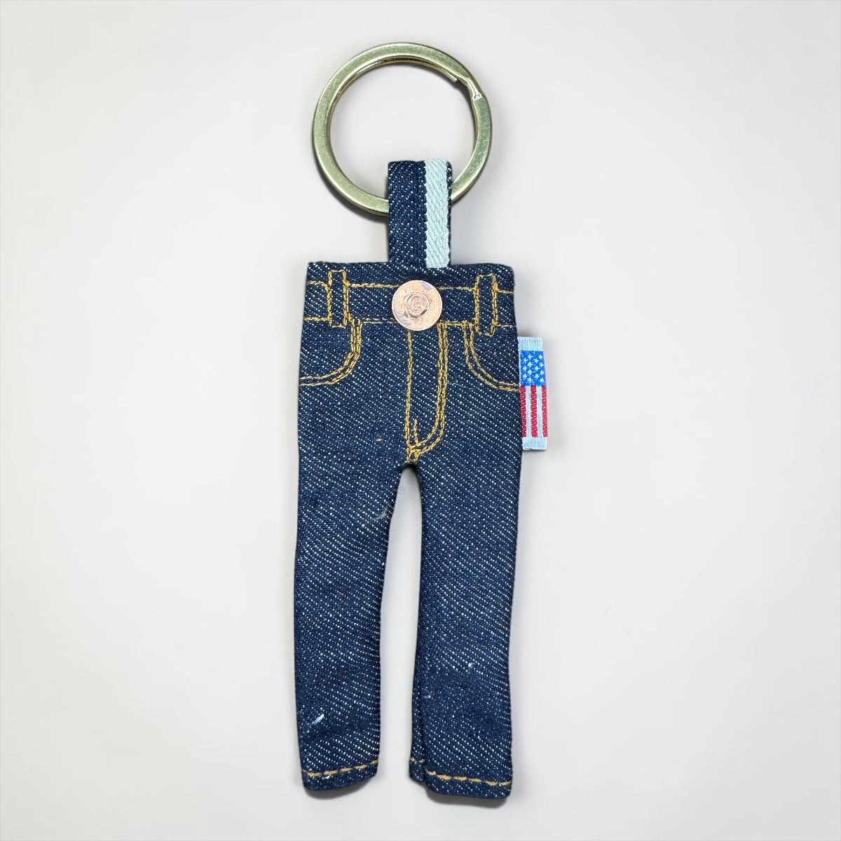 #186 Cone Mills Tiny Jean Keychain