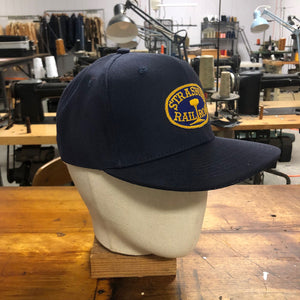 18oz Duck Canvas Navy Vintage HAT Patch 80s "Strasburg Rail Road" Patch