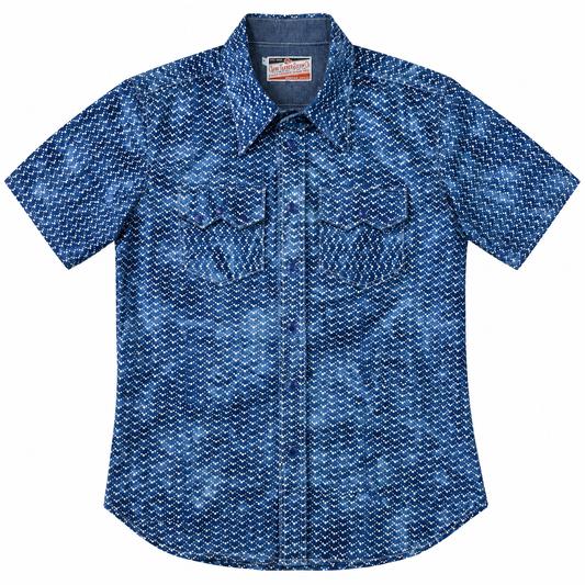 (OPSTK) #1333 6oz Japanese Speckled Indigo Saw Tooth Work Shirt