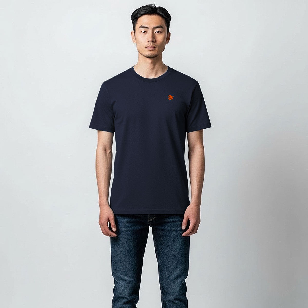 4.4oz TEXAS MADE Navy Crew Neck Embroidery