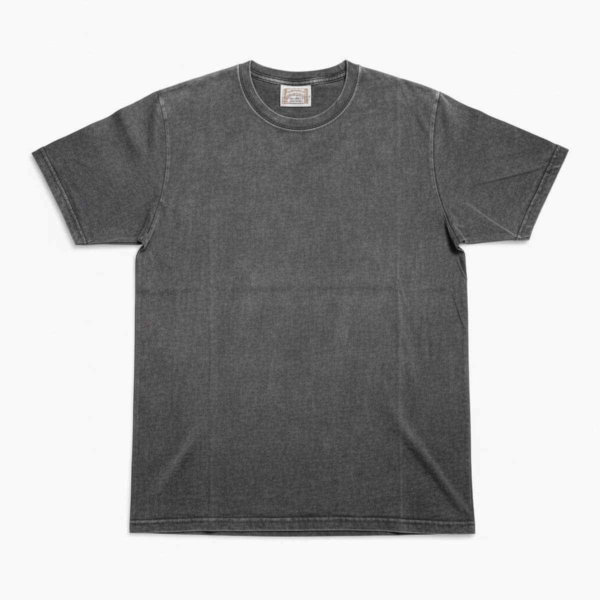 8.4oz TEXAS MADE "HEAVY ORGANIC" Crew Neck Vintage Black " Sun Bleached"